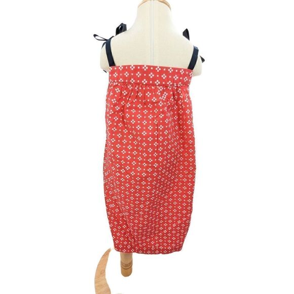 Hanna Anderson Girl’s Red Ribbon Strap Cotton Shift Dress Size 4 - Picture 4 of 11